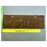1922 Illinois License Plate