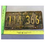 1963 Illinois License Plate