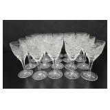 20 Bohemian Fine Cut Crystal Wine Port Glasses