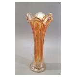 Marigold Fenton Carnival Glass Vase vtg