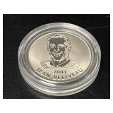 NHL All-Stars 2001 Jean Bï¿½liveau Coin in Case