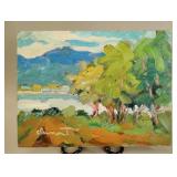 Clermont, Impressionist Mountain Lakeside, Oil