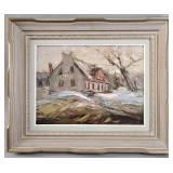 Eastman Coates, Impressionist Winter Scene, OIl