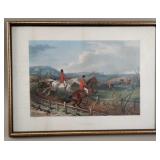Antique Fox Hunt FULL CRY Engraving 1864