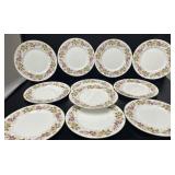 11 Rosalinda Coalport Bone China Plates,