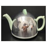 Art Deco Style Chrome Tea Pot w/Insulated Cover