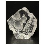 Mats Jonasson Maleras Glass Squirrel Display