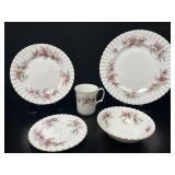Set of 5 Royal Albert Bone China Lavender Rose,