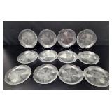 12 Harmony Clear Glass Salad Plates