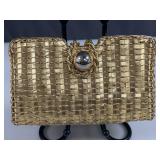 RODO ITALIAN EVENING BAG NWOT WICKER CLUTCH