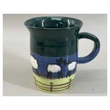 Hand-Decorated Redware Sheep Mug