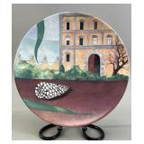 French Handpainted Given Plate Surrealist Pattern