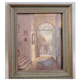 Allan Forbes Lithograph Original Wood Frame
