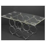 6 Bottle Countertop Wine Rack w/ Acrylic Top MCM