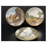3 Coalport Cabinet Plates John Constable-Salisbury
