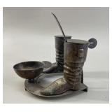 Riding Boots Hat Cruet Set Caster Whiting