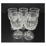 5 Cut Crystal Liqueur Glasses