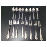 Chromolit Stainless Dessert Forks & Spoons