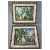 Textured Prints on Canvas, Courting Couples,
