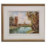 Lehner, Autumn River Landscape, Oil