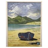 A,J, Barber, Row Boat on Beach Framed Art  Print