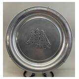 Wilton Pewter Sailing Ship Plate, USA