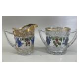 Antique EAPG Decorated and Gilt Creamer and