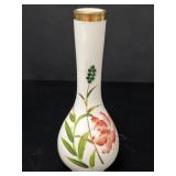 Hand Decorated Bristol Glass Vase w Rhinestones