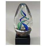 Egg-Shaped Murano Style Paperweight VTG