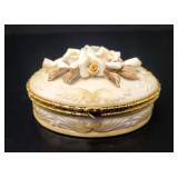 Domonte Ceramic Floral Trinket Box