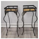 2 Metal Planter Stands