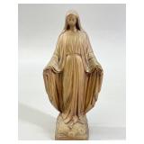 Antique French Brass Statue Virgin Mary