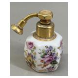 Porcelain Floral Perfume Bottle, France