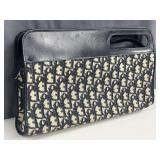 Christian Dior Oblique Clutch White Blue