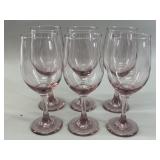 Libbey Premier Pink Rose Wine Glasses