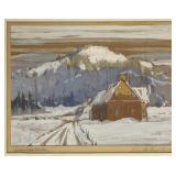 Bouchard 'Laurentian Winter' Signed Watercolour