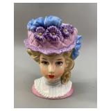 Vintage Inarco E4814 Victorian Teen Head Vase