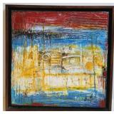 Neila Ben Ayed 'Horizon' Mixed Media on Canvas
