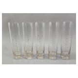 Set of 5 Mid-Century Gold Polka Dot Highball