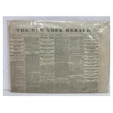 1865 New York Herald Newspaper - Canada Annexation