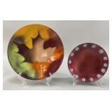 2 Mid Century Enamel on Copper Dishes, 1 P