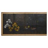 Japanese Showa Four-Panel Mandarin Duck Screen