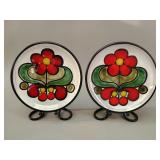 Mid-Century Burkart Swiss Ceramic Plates (Pair)