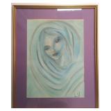 Pastel & Charcoal Portrait of a Woman