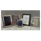 Set of 5 Silver-Plated Vintage Photo Frames
