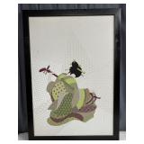 Japanese Patchwork Textile Art of Geisha with