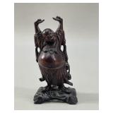Chinese Boxwood Carving of a Laughing Buddha