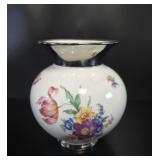 Leuchtenburg German Porcelain Floral Vase