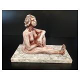 Hand-Modeled Seated Nude Sculpture, 2002