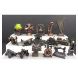 Vtg Miniature Patinaed Copper Die-Cast Metal